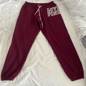 VS PINK cropped track pants